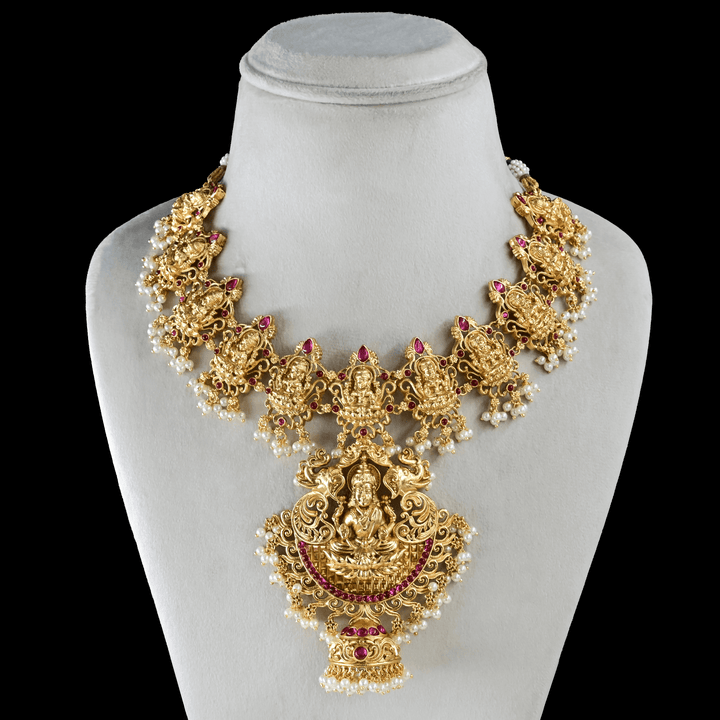 Temple Lakshmi Heavy Necklace Set