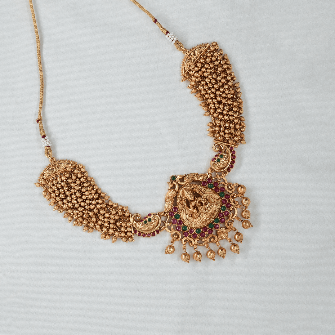 Temple Nakshi Short Necklace Set