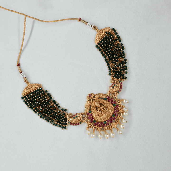 Temple Nakshi Short Necklace Set