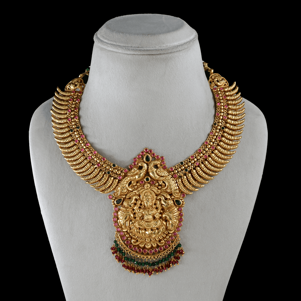 Temple Nakshi Heavy Necklace Set