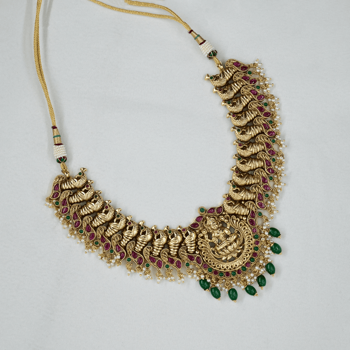 Temple Nakshi Heavy Necklace Set