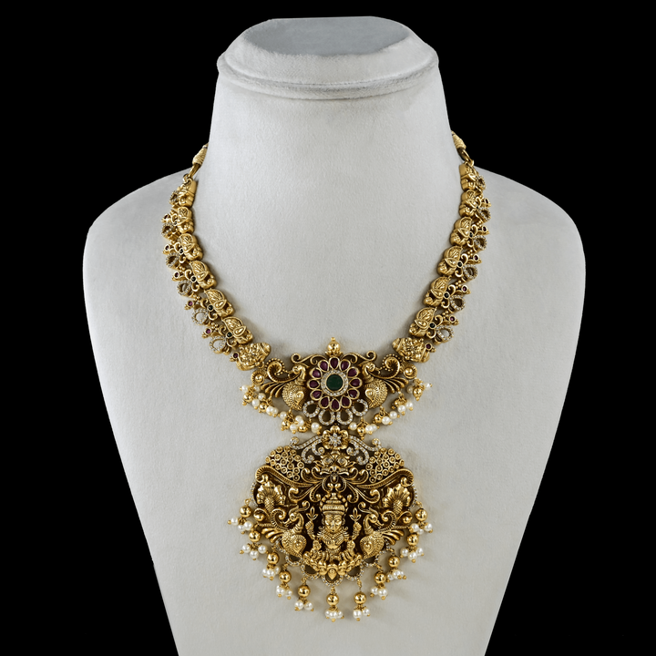 Temple Nakshi Short Necklace Set