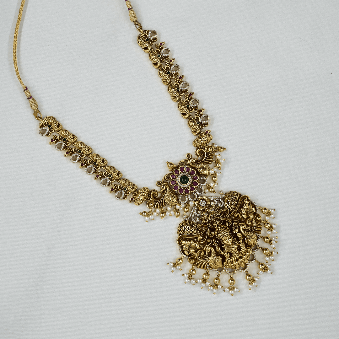 Temple Nakshi Short Necklace Set