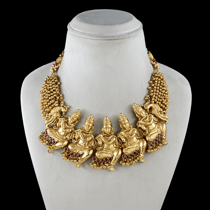 Temple Shri Krishna Short Necklace Set