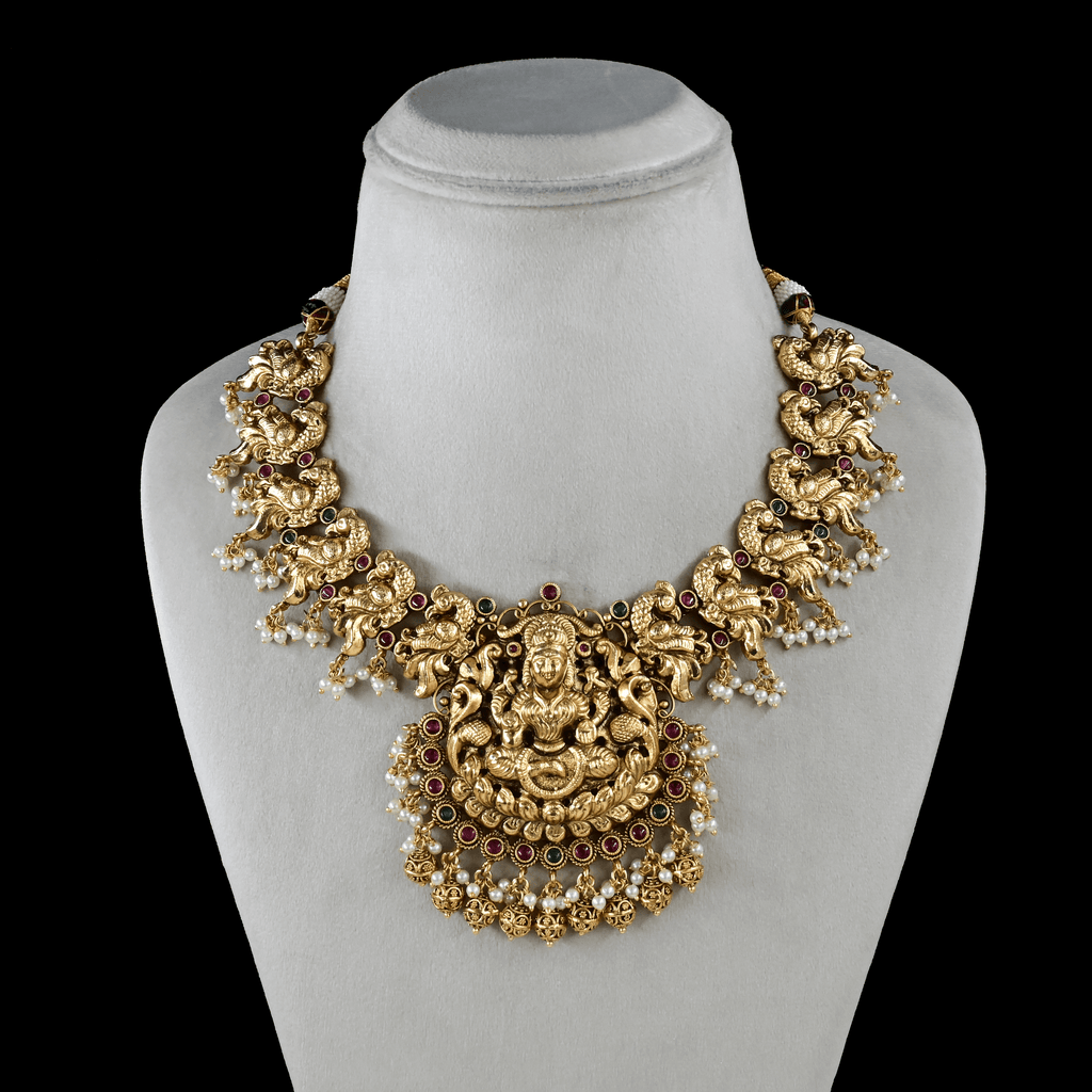 Temple Nakshi Short Necklace Set