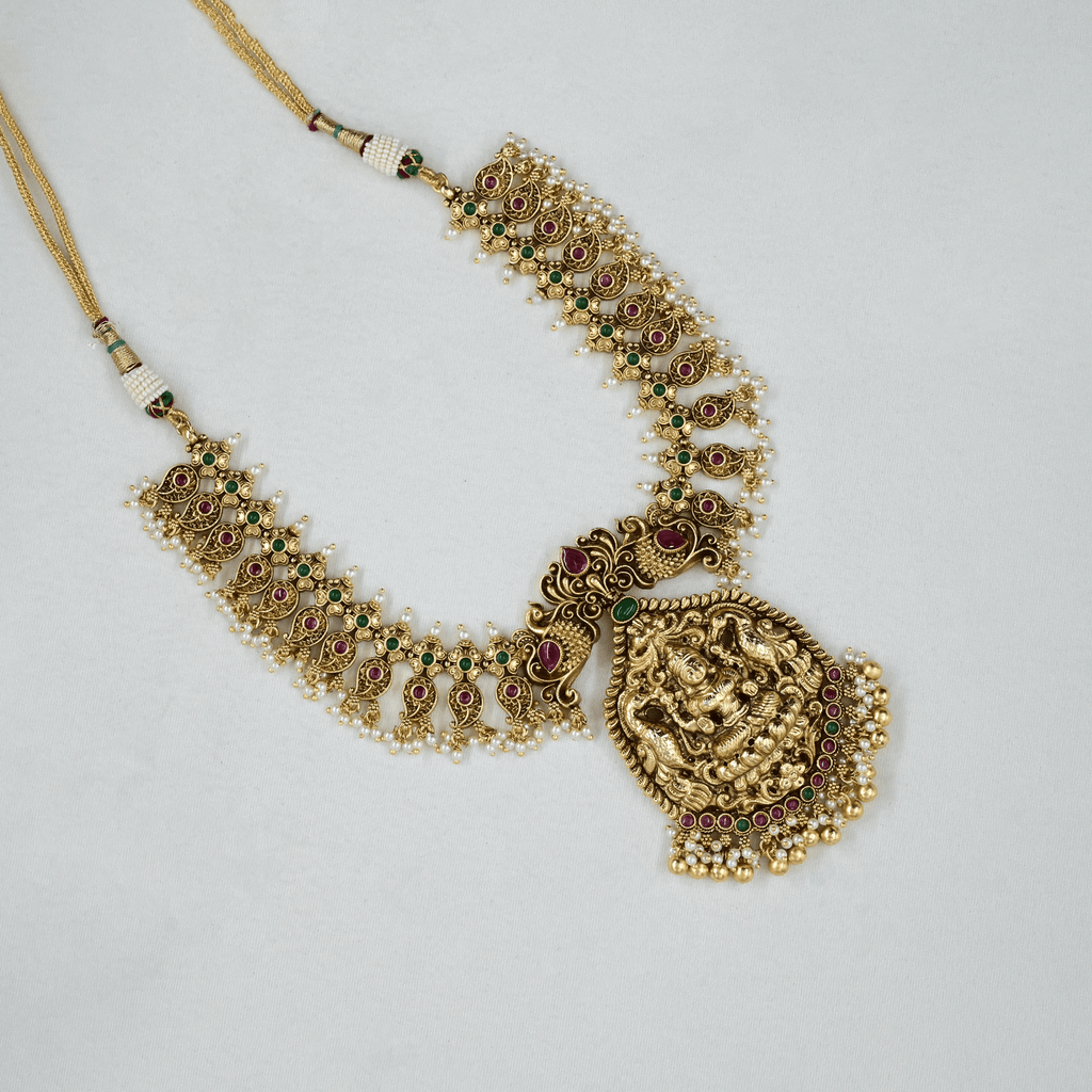 Temple Lakshmi Short Necklace Set