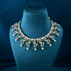 CZ Emerald Nakshi Short Necklace Set