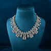 CZ Ruby Short Necklace Set