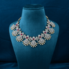 CZ Ruby Nakshi Short Necklace Set