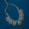 CZ Emerald Nakshi Short Necklace Set