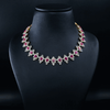 CZ Ruby Short Necklace Set