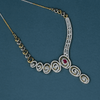 CZ Ruby Short Necklace Set