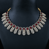 CZ Ruby Heavy Necklace Set