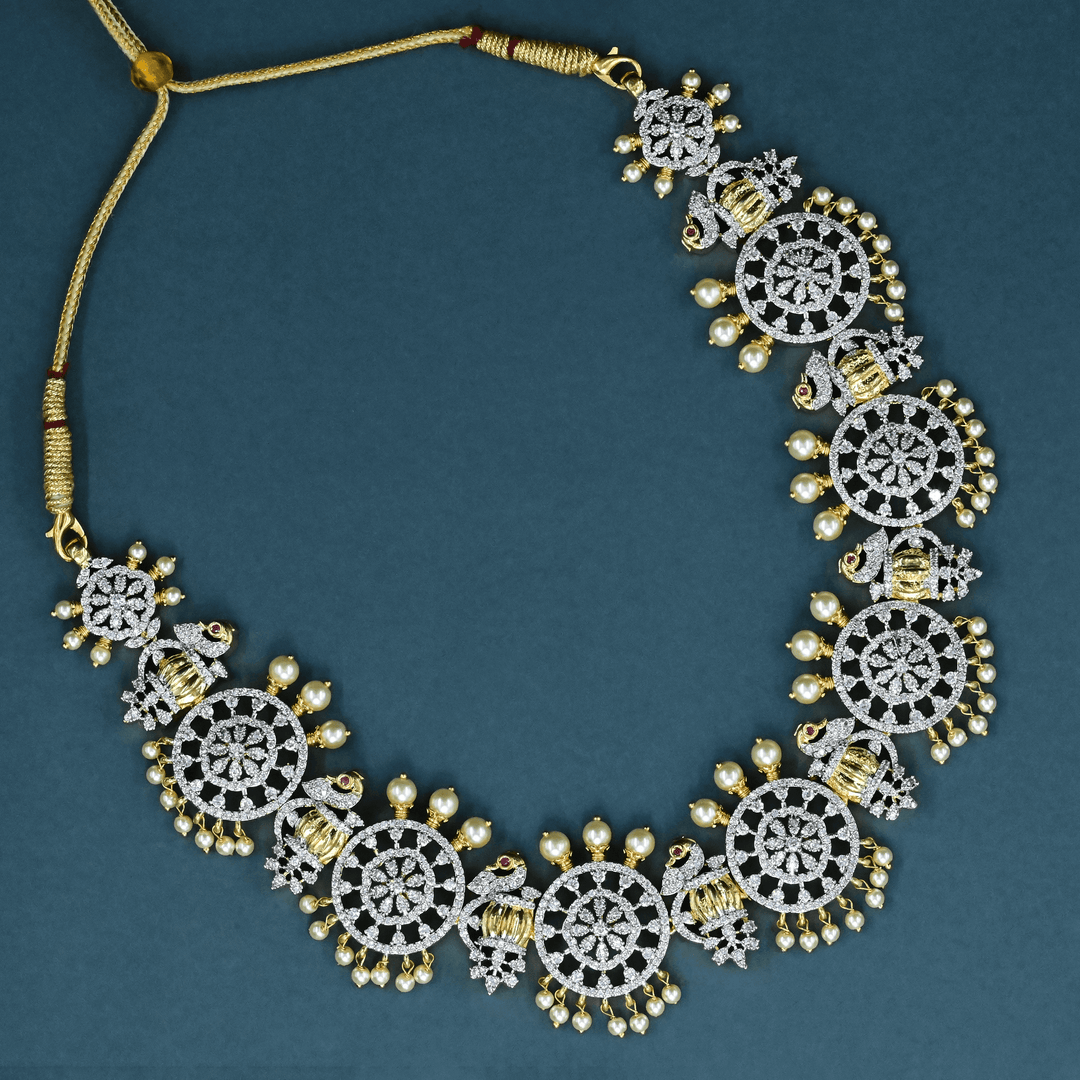 CZ Nashi Heavy Necklace Set