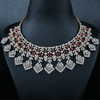 CZ Ruby Heavy Necklace Set