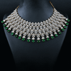 CZ Emerald Heavy Necklace Set