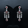 CZ Ruby Heavy Necklace Set