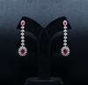 CZ Ruby Heavy Necklace Set