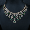 CZ Emerald Short Necklace Set