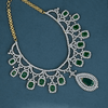 CZ Emerald Heavy Necklace Set