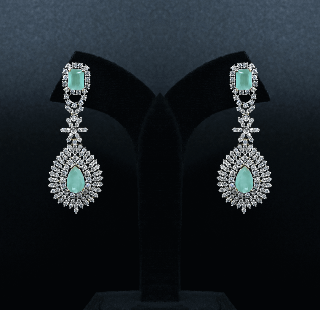 CZ Mint Heavy Necklace Set