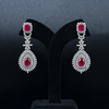 CZ Ruby Heavy Necklace Set