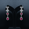 CZ Ruby Heavy Necklace Set