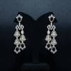 CZ Blue Sapphire Heavy Necklace Set