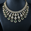 CZ  Emerald Heavy Necklace Set