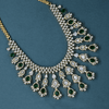 CZ  Emerald Heavy Necklace Set