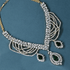 CZ Emerald Heavy Necklace Set