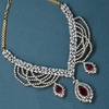 CZ Ruby Heavy Necklace Set