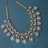 CZ Baby Pink Heavy Necklace Set