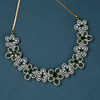 CZ Emerald Short Necklace Set