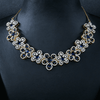 CZ Blue Sapphire Short Necklace Set