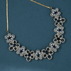 CZ Blue Sapphire Short Necklace Set