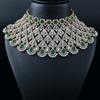 CZ Emerald Heavy Choker Set