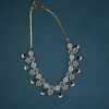 CZ Ruby Short Necklace Set