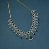 CZ Emerald Short Necklace Set