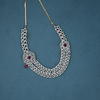 CZ Ruby Heavy Necklace Set