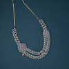 CZ Baby Pink Heavy Necklace Set