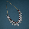 CZ Ruby Short Necklace Set