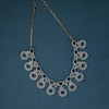 CZ Blue Sapphire Short Necklace Set