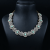 CZ Mint Short Necklace Set