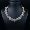 CZ Baby Pink Short Necklace Set