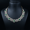 CZ Emerald Short Necklace Set