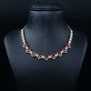 CZ Ruby Short Necklace Set