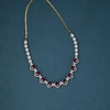 CZ Ruby Short Necklace Set