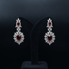 CZ Ruby Short Necklace Set