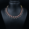 CZ Ruby Short Necklace Set